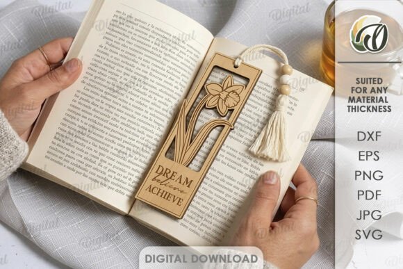 Floral Bookmark Laser Cut