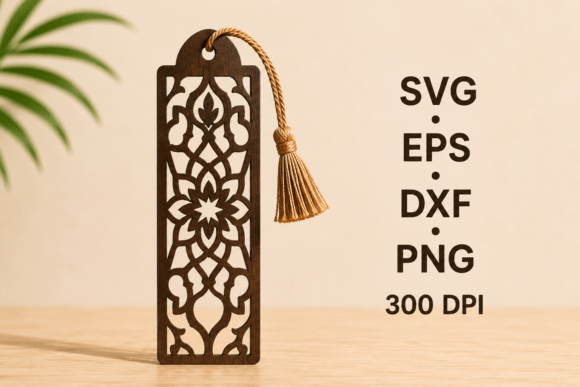 Floral Bookmark SVG Laser Cut File