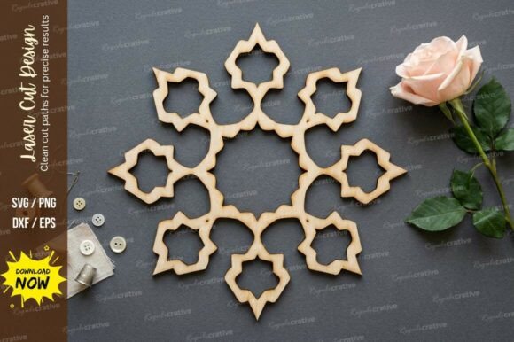 Floral Cross Laser Cut SVG, Laser Cut