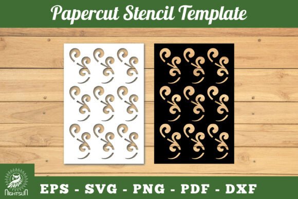Floral Pattern Papercut Stencil SVG 1