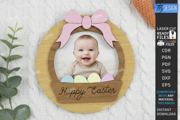 My First Easter Photo Frame Laser Cut