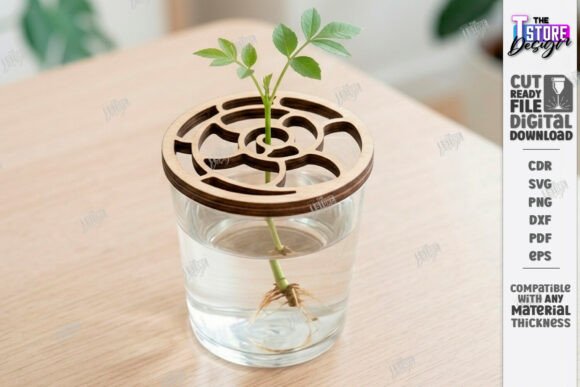 Plant Propagation Lid Laser Cut Floral