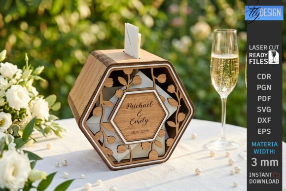 Wedding Card Box Laser Cut Memory Box